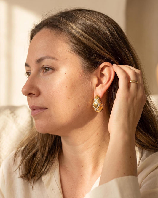 Aurélia Crystal Pavé Dangle Earrings