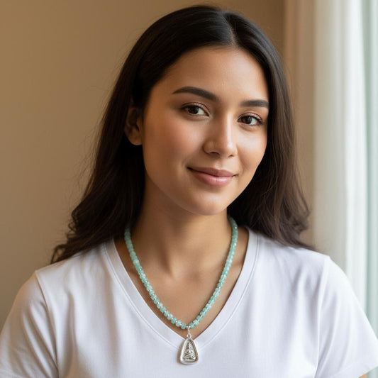 Aquamarine Meditation Necklace
