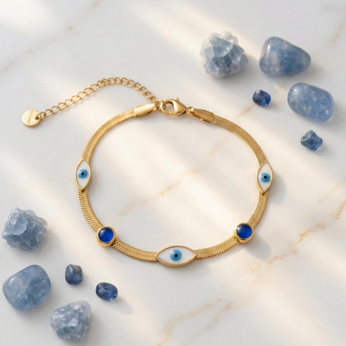 Evil Eye Gold Protection Bracelet