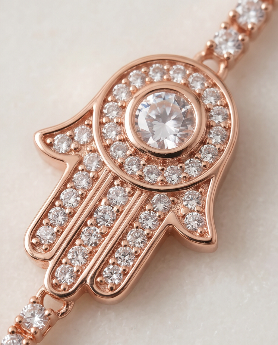 Crystal Pave Hamsa Bracelet