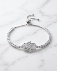 Crystal Pave Hamsa Bracelet