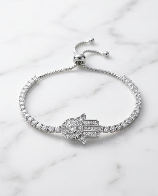 Crystal Pave Hamsa Bracelet