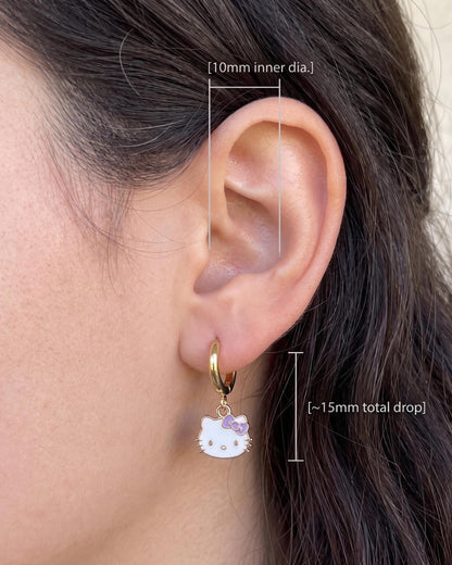Hello Kitty Gold Huggie Earrings