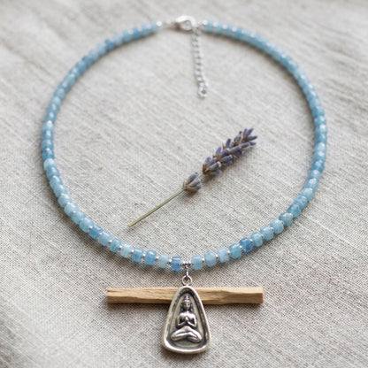 Aquamarine Meditation Necklace