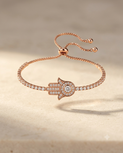 Crystal Pave Hamsa Bracelet
