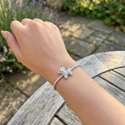 Crystal Pavé Puppy Tennis Bracelet