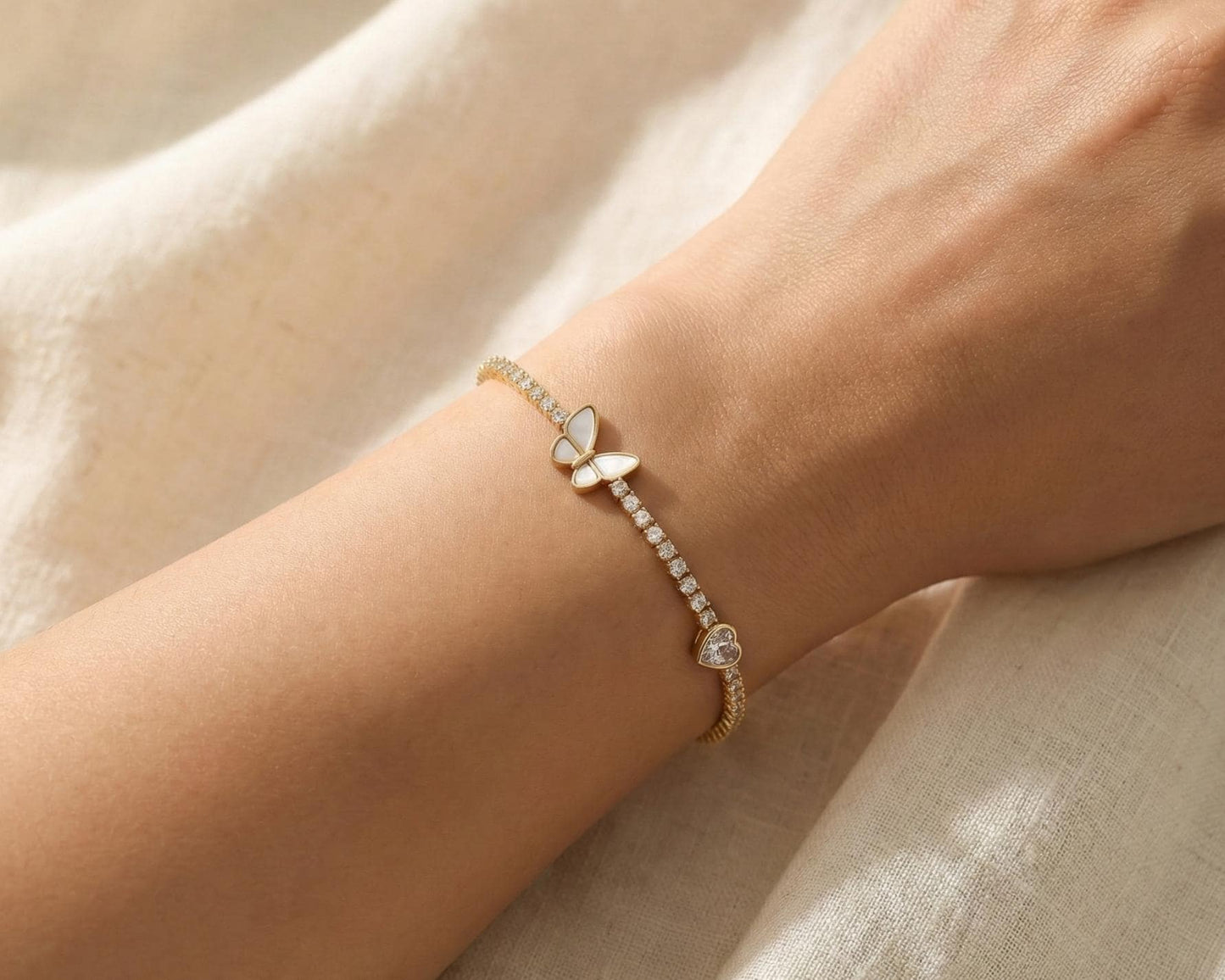 Crystal Pavé Butterfly Bracelet