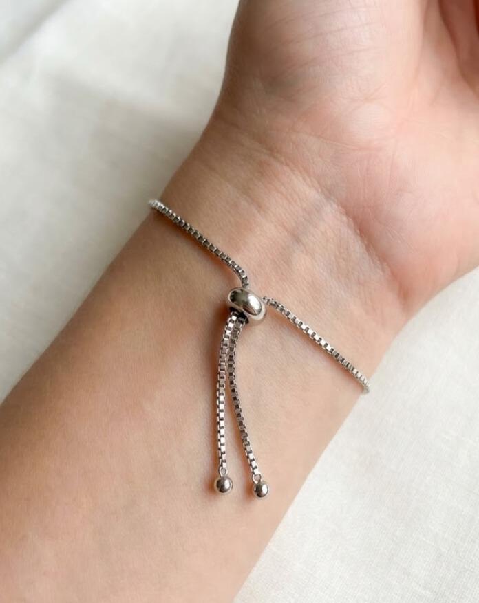 Bamboo Crystal Pavé Silver Bracelet