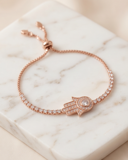 Crystal Pave Hamsa Bracelet