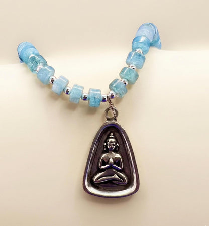 Aquamarine Meditation Necklace