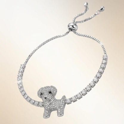 Crystal Pavé Puppy Tennis Bracelet