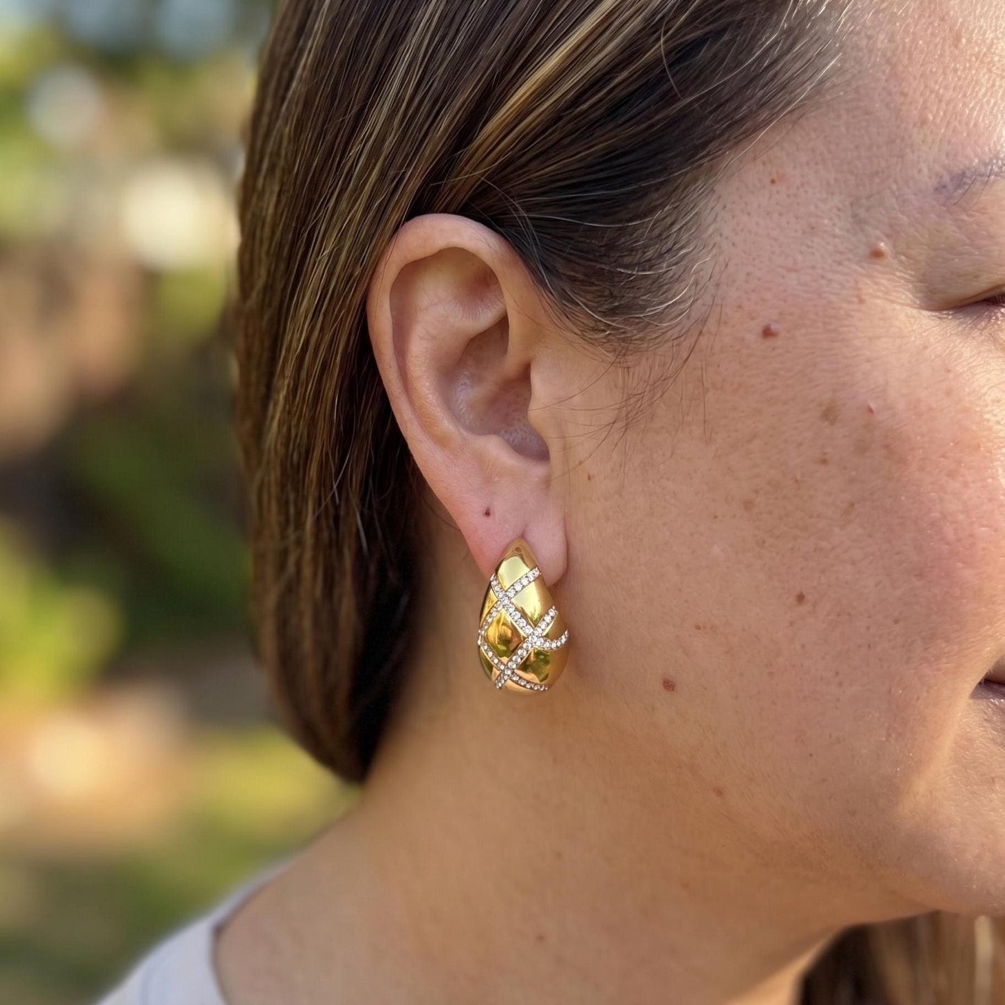 Aurélia Crystal Pavé Dangle Earrings