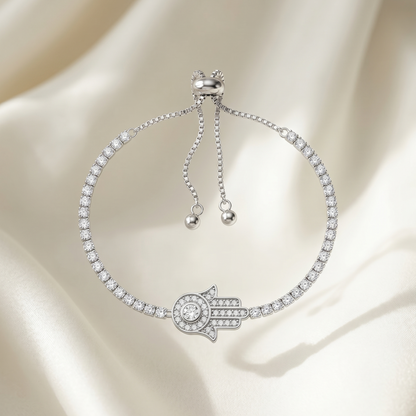 Crystal Pave Hamsa Bracelet