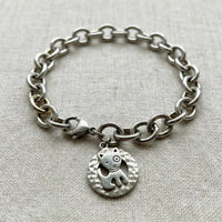Dog Charm Stainless Steel Bracelet