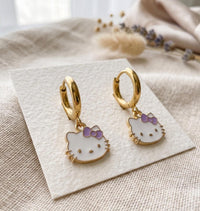 Hello Kitty Gold Huggie Earrings