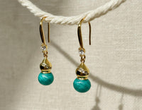 Wu Lou Crystal Gold Drop Earrings