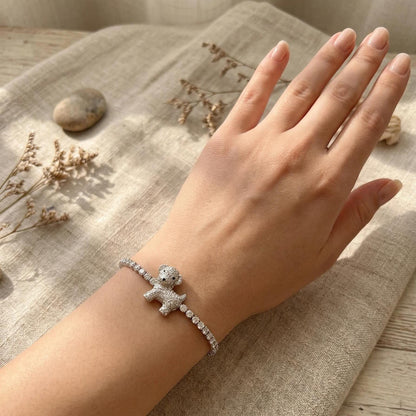 Crystal Pavé Puppy Tennis Bracelet