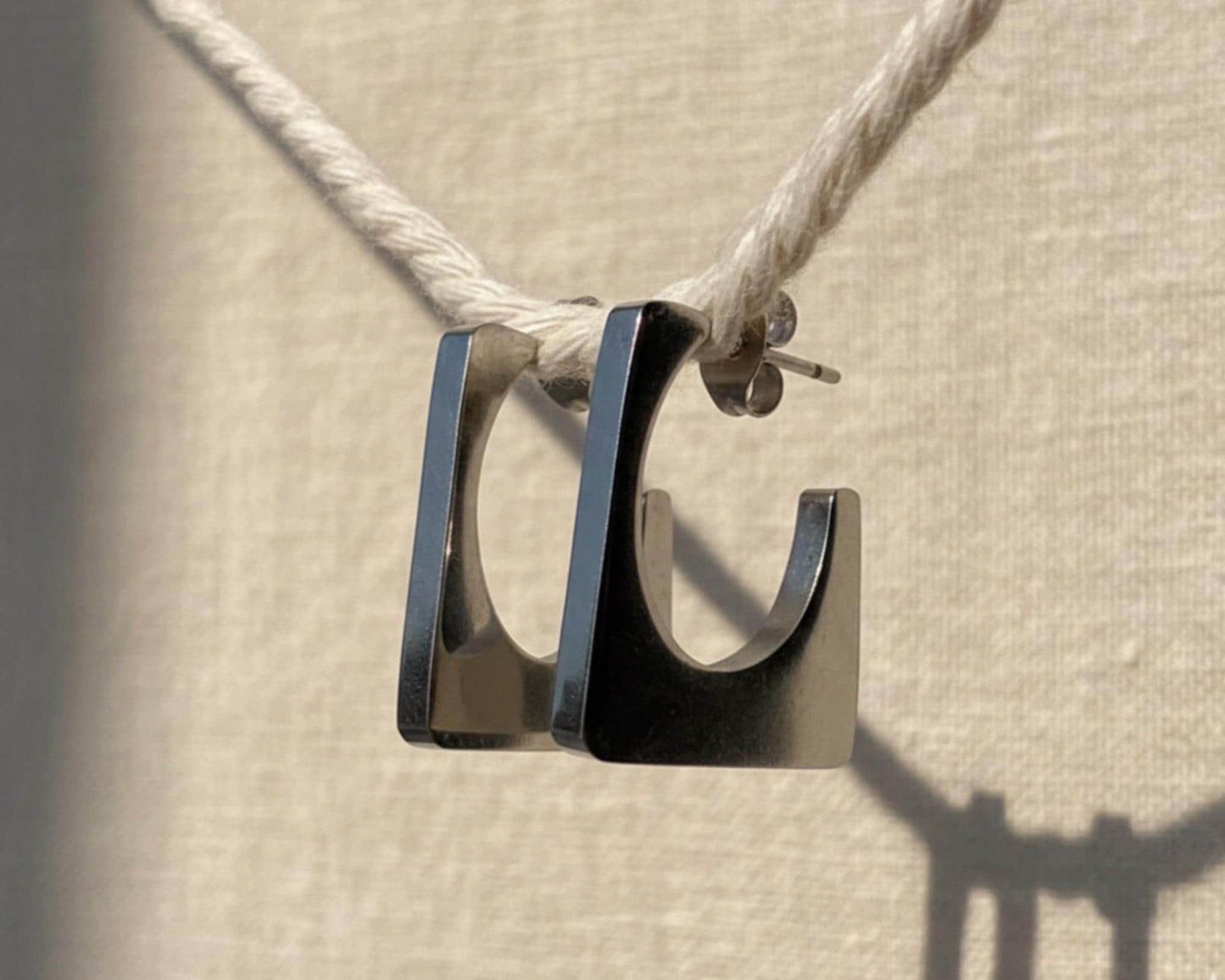 Square Geometric Hoop Earrings