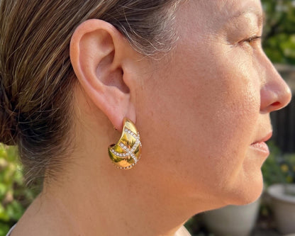 Aurélia Crystal Pavé Dangle Earrings