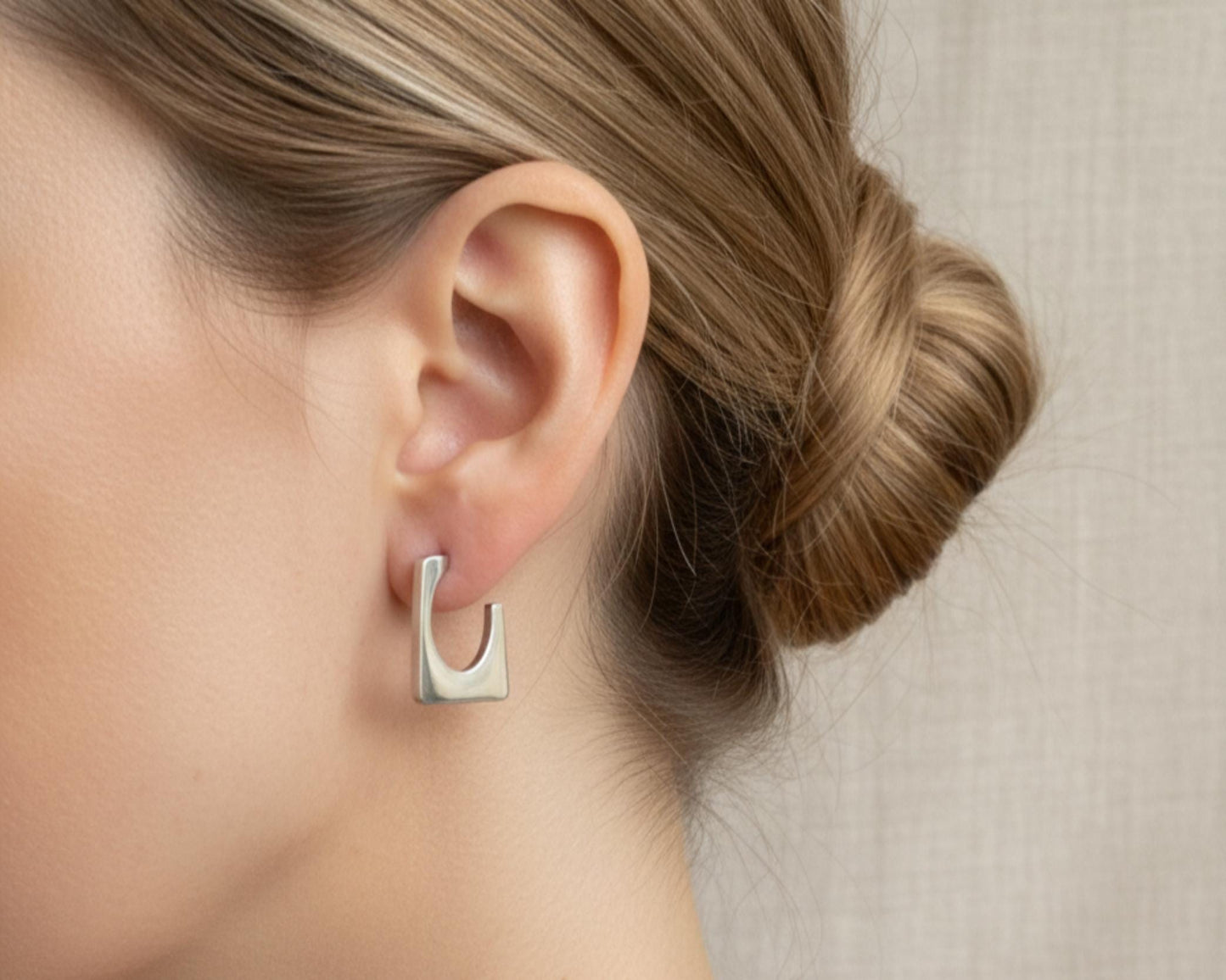 Square Geometric Hoop Earrings