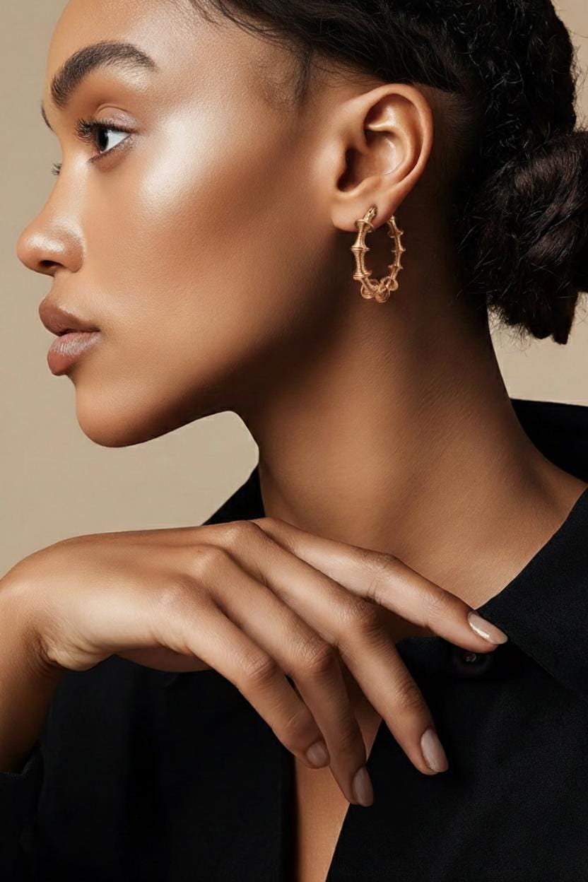 Copper Coil Hoop Earrings