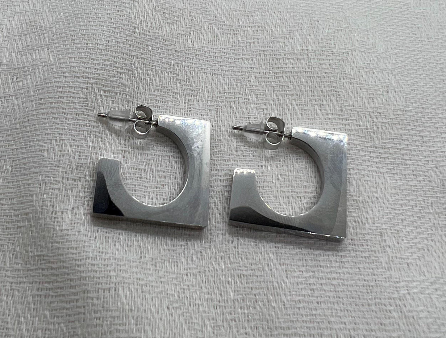 Square Geometric Hoop Earrings