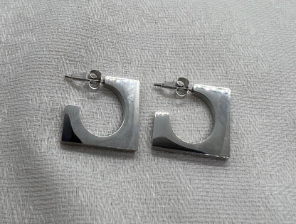 Square Geometric Hoop Earrings