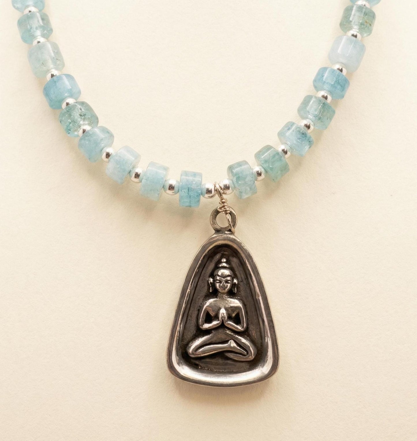 Aquamarine Meditation Necklace