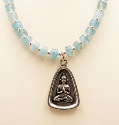 Aquamarine Meditation Necklace