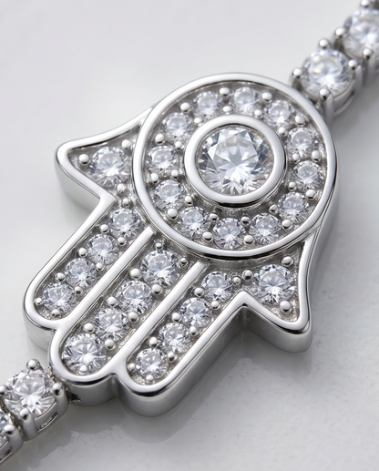 Crystal Pave Hamsa Bracelet