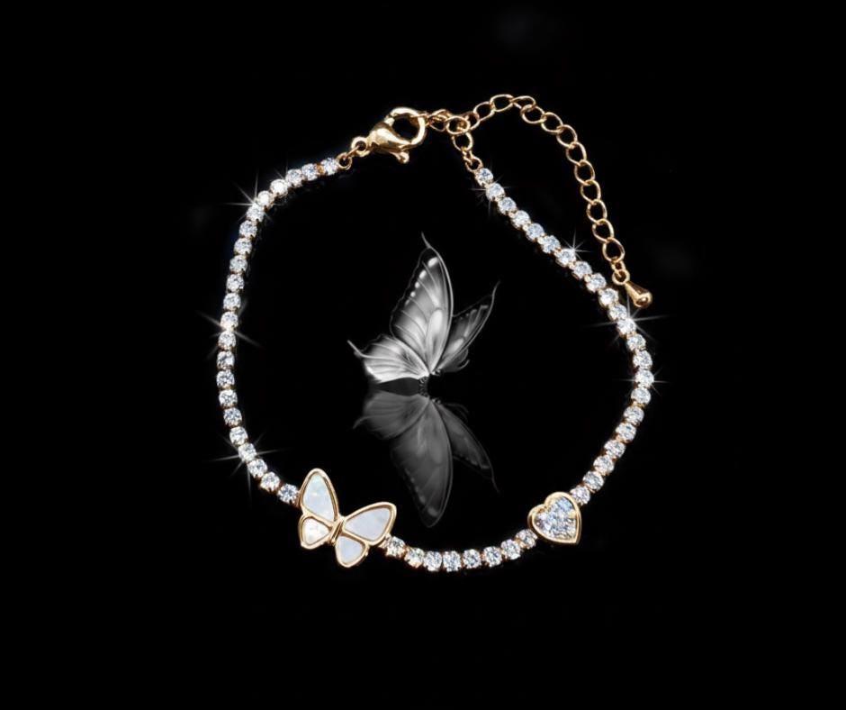 Crystal Pavé Butterfly Bracelet