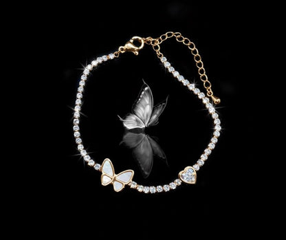 Crystal Pavé Butterfly Bracelet