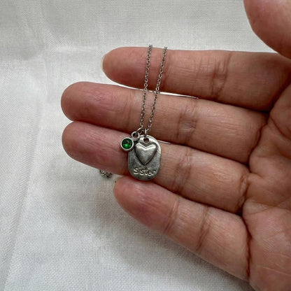 Personalized Sister Heart Necklace