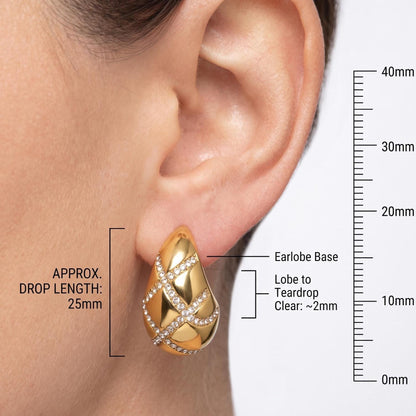Aurélia Crystal Pavé Dangle Earrings