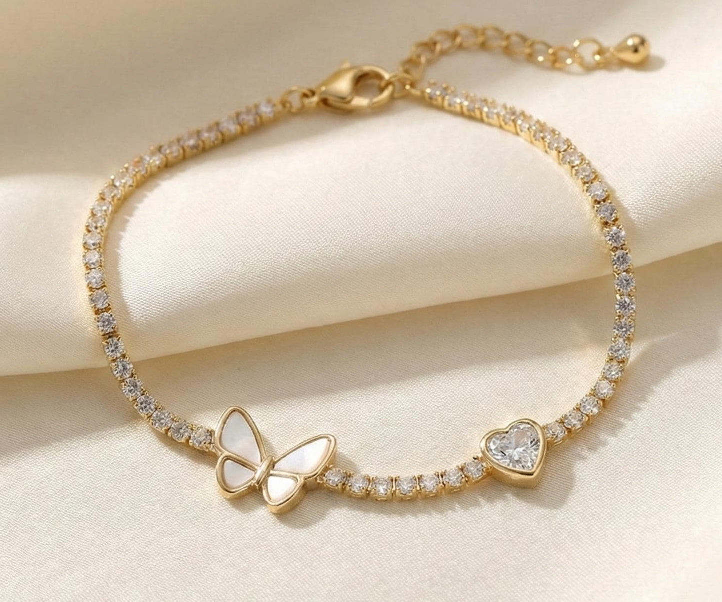 Crystal Pavé Butterfly Bracelet