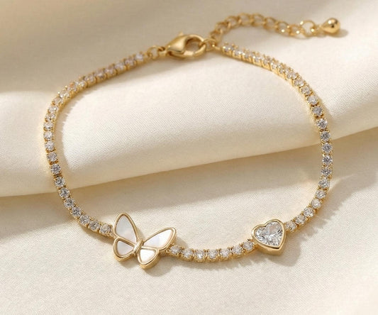 Crystal Pavé Butterfly Bracelet