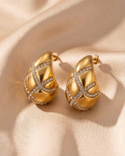 Aurélia Crystal Pavé Dangle Earrings
