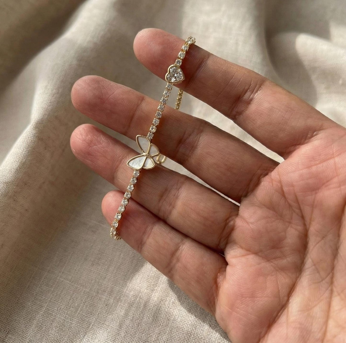 Crystal Pavé Butterfly Bracelet