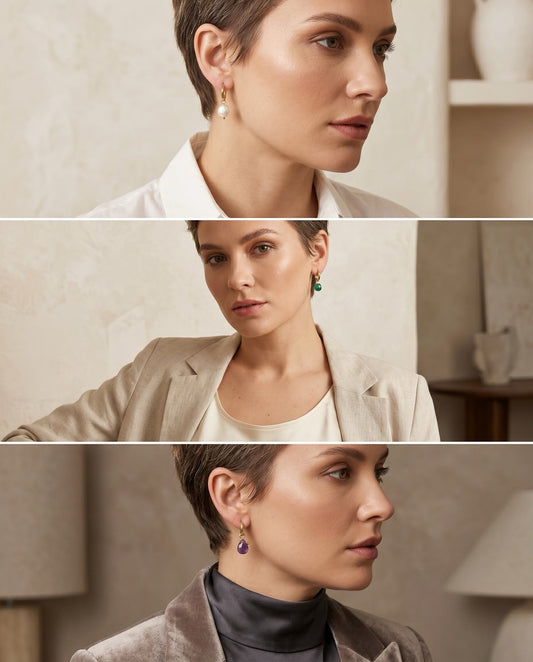 Huggie Hoop Wardrobe — Interchangeable Charm Earring Set