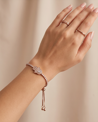 Crystal Pave Hamsa Bracelet