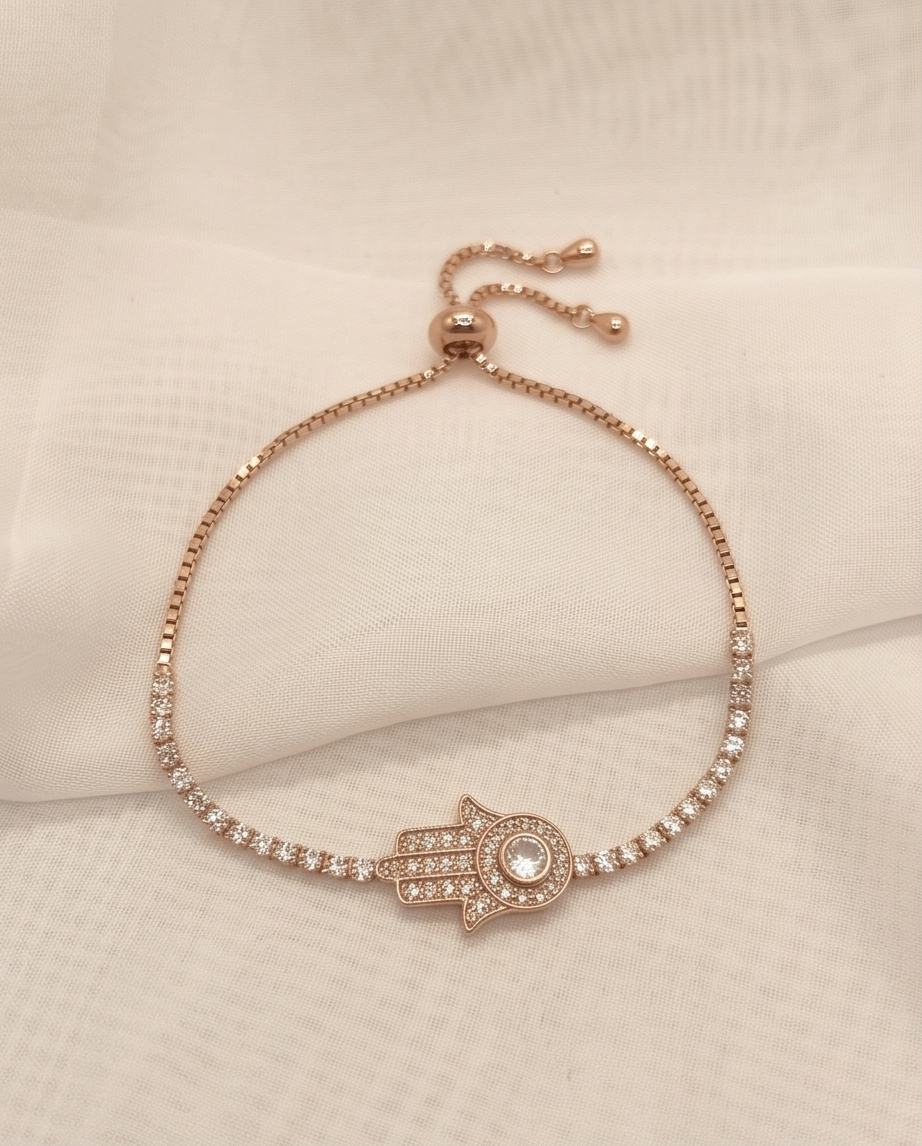 Crystal Pave Hamsa Bracelet