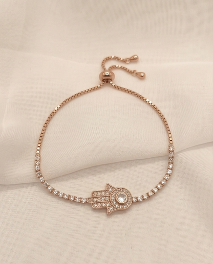 Crystal Pave Hamsa Bracelet