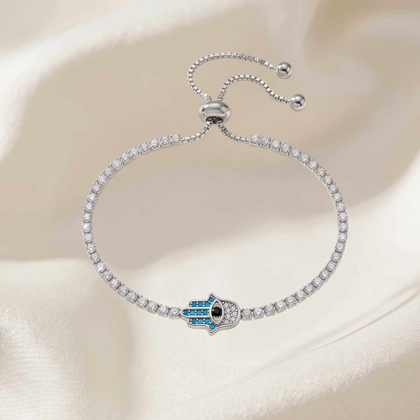 Hamsa Hand Evil Eye Bracelet