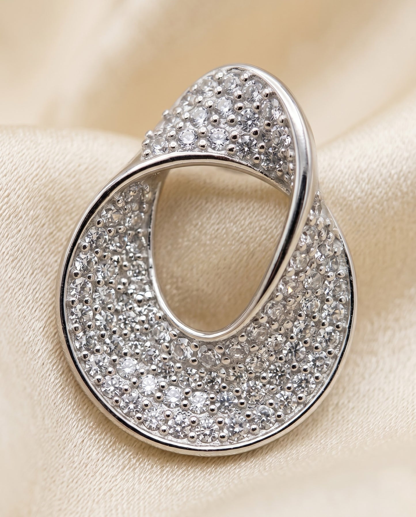 Crystal Pavé Ribbon Stud Earrings — Gold & Silver Minimalist Everyday
