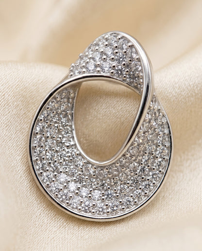 Crystal Pavé Ribbon Stud Earrings — Gold & Silver Minimalist Everyday
