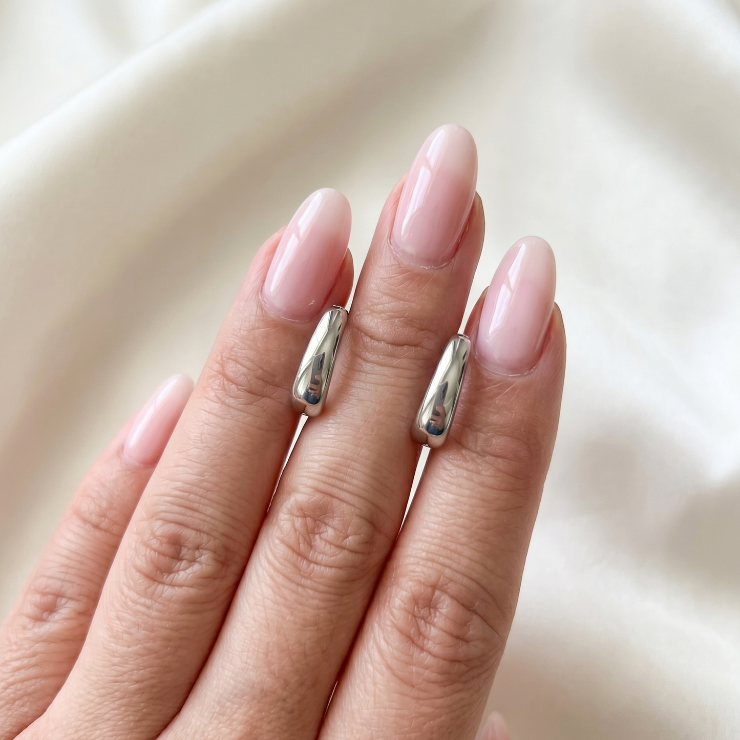 Oval Huggie Hoop Earrings – 13mm Minimalist Stainless Steel Hoops