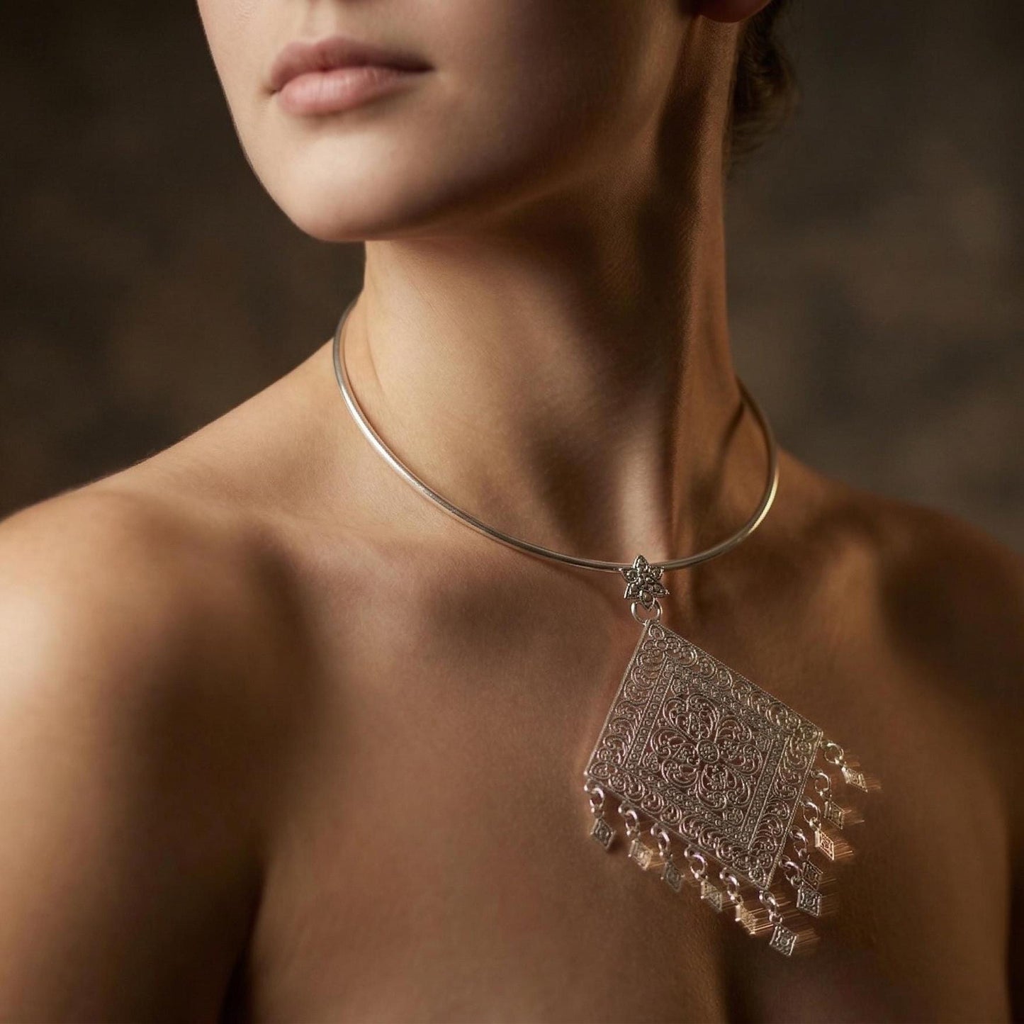 Thai Filigree Statement Choker