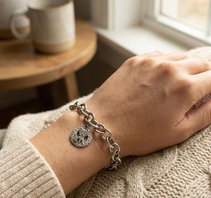 Dog Charm Stainless Steel Bracelet