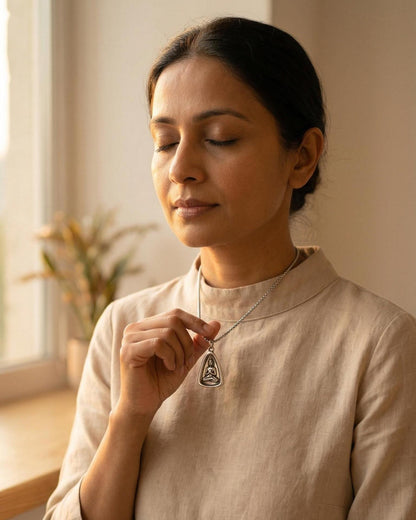Silver Buddha Pendant Necklace