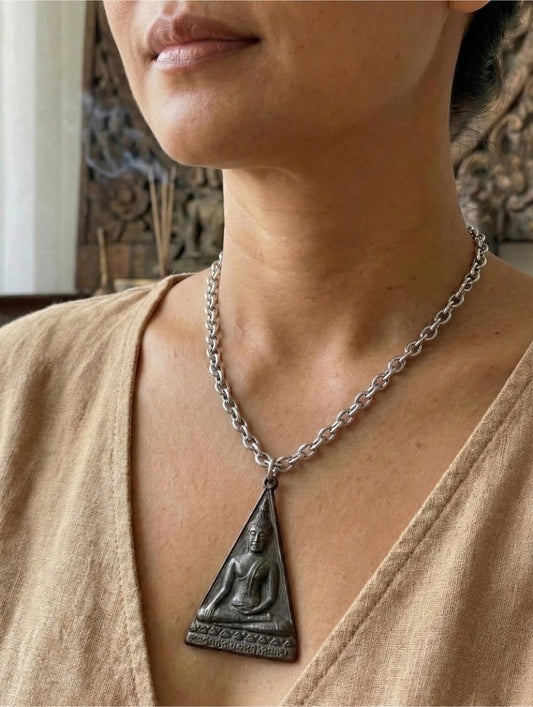 Thai Buddha Amulet Necklace